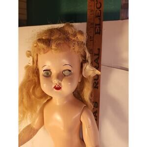 VINTAGE DOLL - 17" TALL Walks Moves Open Mouth Teeth Sleep Eyes Horsman?